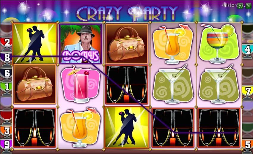 Игровые автоматы «Crazy Party» (Сумасшедшая вечеринка) в казино Вулкан